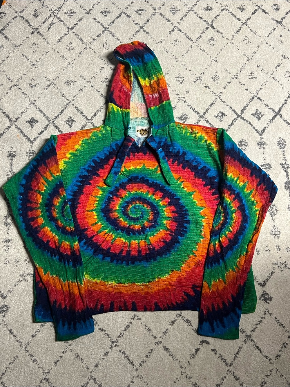 Earthrag Tie-Dye Spiral Hoodie Sweater - Multicolor